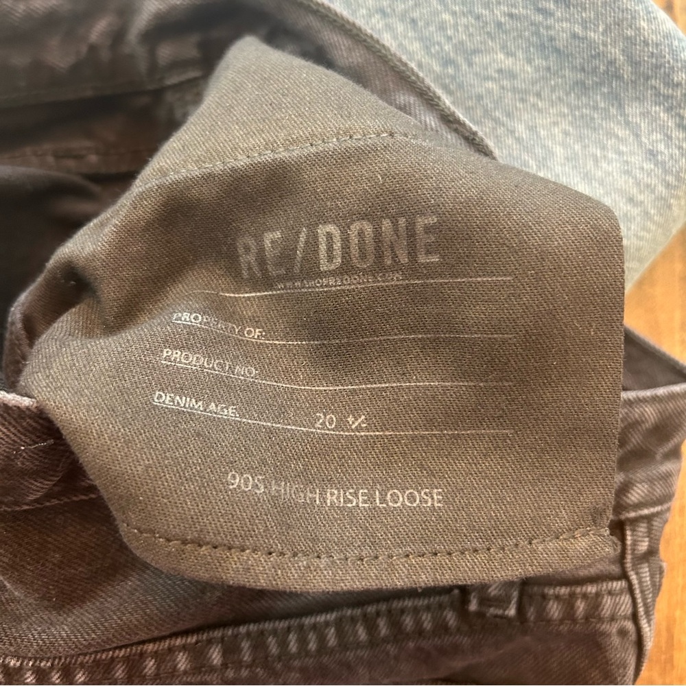 Redone 90's High Rise Loose Washed Black with Rips Distressed - Picture 13 of 13